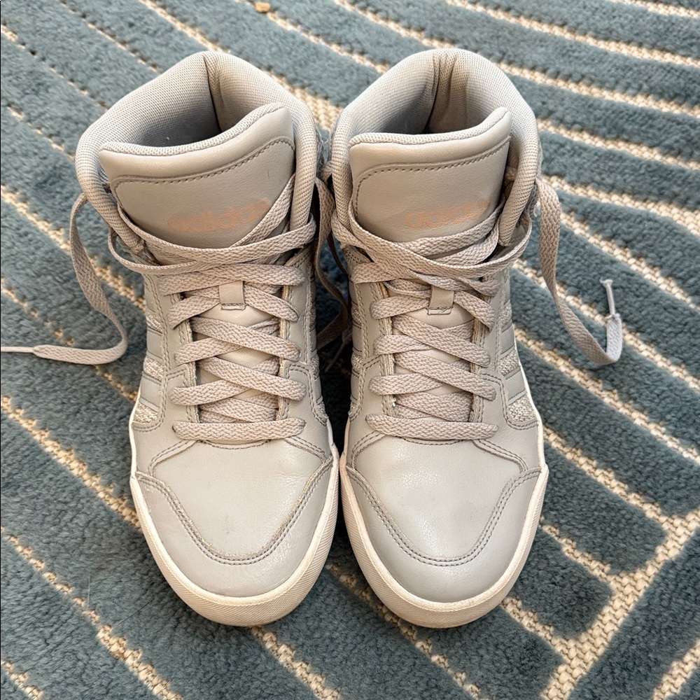 Adidas Light Gray High-Top Sneakers - Picture 2 of 6